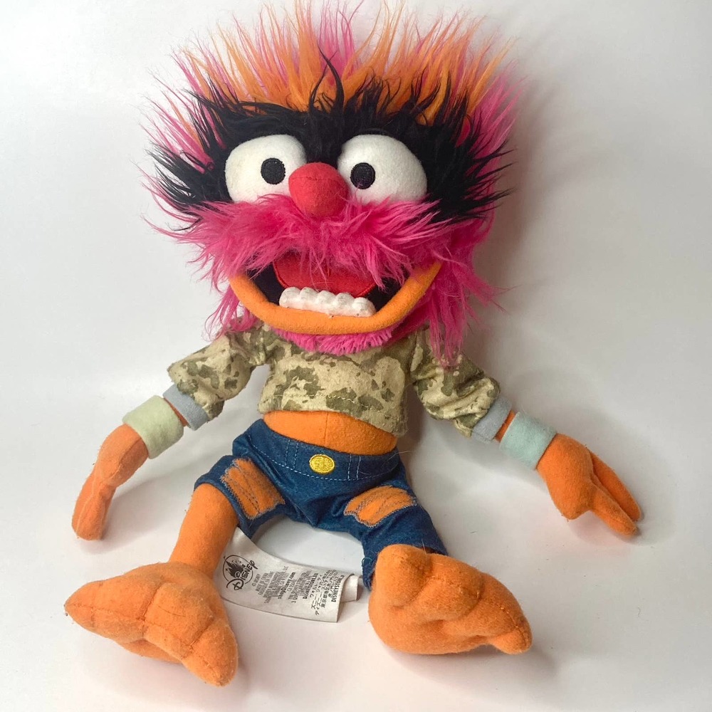 Disney Store Muppets Muppet Babies Animal 12” Stuffed Plush Doll Toy Camo Jeans